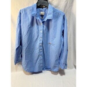 Universal Thread Women's Striped Oversized Long Sleeve Button-Down Shirt/Top L